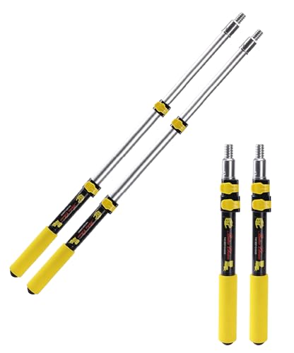 Bates- Extension Pole, 1.4 to 3 Ft Pole, 2 Pack, Yellow, ‎Paint Roller Extension Pole for Painting - color: Black and Yellow, size: 3 Ft, 2 Pack