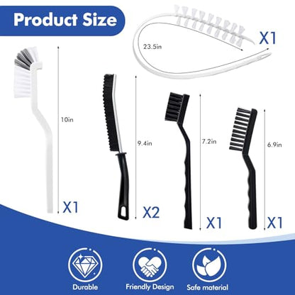 6 Pcs Washing Machine Cleaning Brush Kits, Front Load Washer Cleaner Brushes Tools - 1 Pcs Drum Laundry Cleaning Brush and 5 Pcs Crevice Cleaning Brushes for Lint, Tight Spaces and Washer Rubber Seal