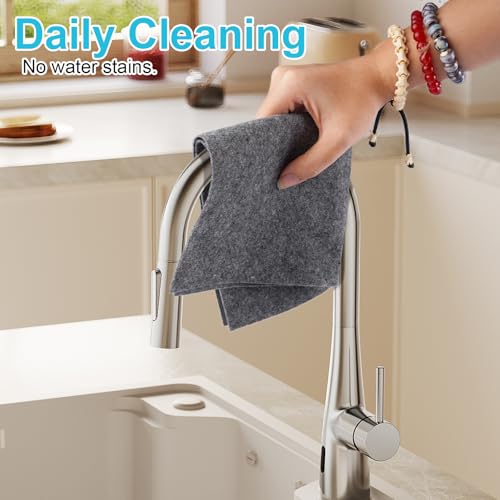 Thickened Magic Cleaning Cloth, 2026 New Streak-Free Reusable Glass Cleaning Cloth Rags, Lint-Free Absorbent Microfiber Towels for Cars, Kitchen, Window, Mirrors (5, 12x12 in) - size: 12x12 in