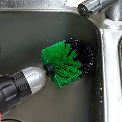 4 Packs Drill Brush Kit, Drill Scrubber Attachment Set for Cleaning Kitchen, Stove, Cabinet, Counter, Carpet, Linoleum
