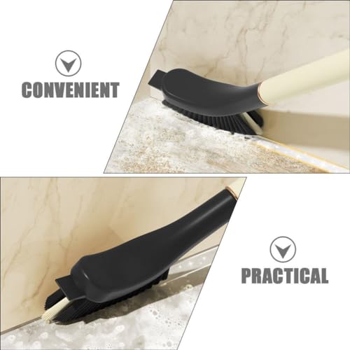 Kichvoe 2 Pack Crevice Cleaning Brush with Long Handle for Window Groove and Track Cleaning Multi-Function Scrub Brush for Kitchen Bathroom Sink and Stovetop