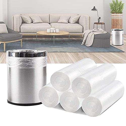 Small Trash Bags, Magesh 4 Gallon Trash Bags/Garbage Bags, Strong Wastebasket Liners for Bathroom Bedroom Office Trash Can, 125 Counts - style: 4 Gallon 125 Clear
