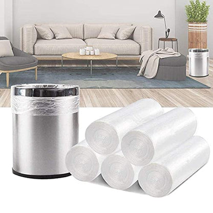 Small Trash Bags, Magesh 4 Gallon Trash Bags/Garbage Bags, Strong Wastebasket Liners for Bathroom Bedroom Office Trash Can, 125 Counts - style: 4 Gallon 125 Clear