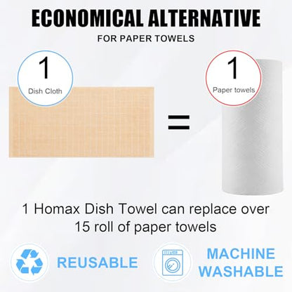 Homaxy 100% Cotton Terry Kitchen Towels(Apricot, 13 x 28 inches), Checkered Designed, Soft and Super Absorbent Dish Towels, 12 Pack - color: Apricot, size: 13 X 28 - 12 Pack