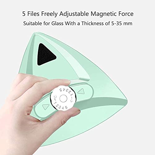 Double-Sided Window Cleaner Glass Wiper Magnetic Cleaning Tools, 5-Files Adjustable Magnetic Glider Washing Brush Tools, for High-Rise Double Car Glazed Windows Thickness 5-35mm