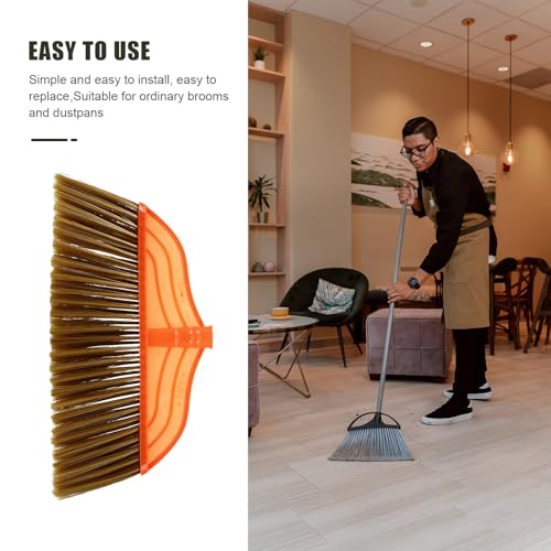 Cabilock Outdoor Broom Head Replacement with Soft Bristles, Plastic Floor Sweeper Head for Home and Garden Cleaning, Sturdy Refill Broom Accessory for Indoor and Outdoor Use