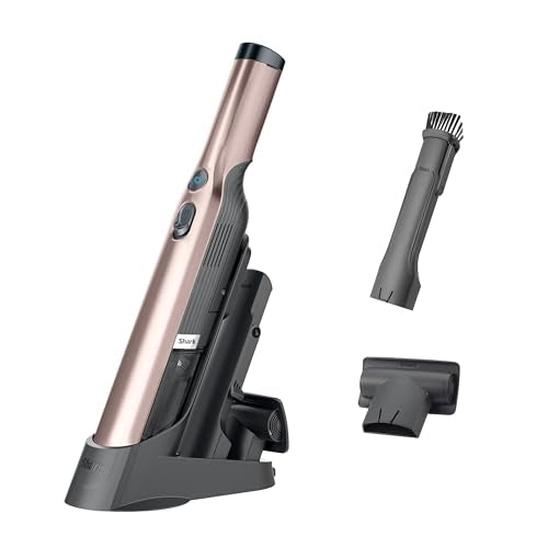 Shark WANDVAC Cordless Hand Vac, Lightweight, Portable at 1.4 lbs., Powerful Suction, Charging Dock, One-Touch Empty for Car & Home, Multi-Surface Pet Tool & Duster Crevice Tool, Rose Gold, WV201RGBRN - color: Rose Gold