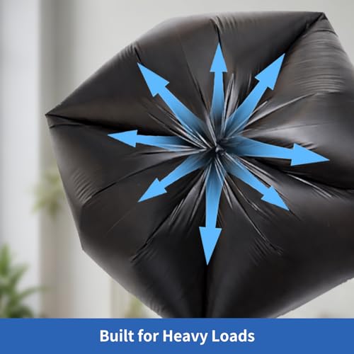 8 Gallon Multipurpose Tear-Resistant Trash Bags,Heavy Duty,Tastless and Black Garbage Bags(100 Count,50x60cm) - size: 1 Count (Pack of 100), style: 8Gallon(100Counts)Black