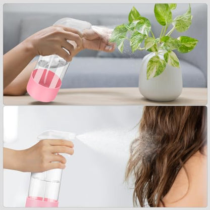 Worldgsb 2 Pack Glass Spray Bottles with Silicone Sleeve, 16 oz Empty Refillable Containers with Adjustable Spray Nozzles, Spray Bottles for Hair, Cleaning Solutions and Plants Pink - color: Pink