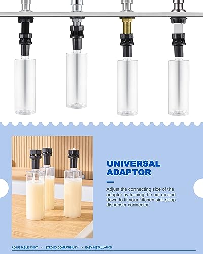 Updated Soap Dispenser Bottle for Kitchen Sink Replacement - 500ML/17oz Soap Bottle - A Replacement for Your Soap Dispenser, Please Confirm the Adapter Maximum Connection Size Before