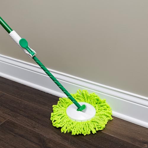 Libman Lightning Spin Mop System | Mop and Bucket with Wringer Set | Spin Mop | Mops for Floor Cleaning | Hardwood Floor Mop | 1 Total Mop Head Included - style: Spin Mop