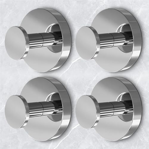 Shower Hooks for Inside Shower,Large Suction Cup Hooks for Glass Window,Removable Towel Hooks for Bathrooms,4 Packs(Mirror) - color: Mirror, size: 4 Pack