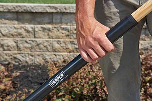 Harper 24 Inch Push Broom with Stiff Bristles, Premium Heavy Duty Outdoor Wet/Dry Rough-Surface, for Mulch, Gravel, Oil Dry, Dirt, Soil, with Long Wooden Handle - style: Premium Outdoor Wet/Dry Rough-Surface Push Broom