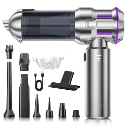 Handheld Vacuum Cleaner, 28000Pa 4 in 1 Handheld Vacuum Cordless, One-Touch Dust Removal, 3 Speeds Brushless Motor Mini Vacuum, Car Vacuum Portable Cordless for Office, Home, Kitchen, Car, Pet Hair