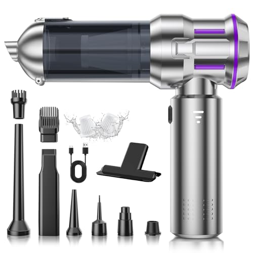 Handheld Vacuum Cleaner, 28000Pa 4 in 1 Handheld Vacuum Cordless, One-Touch Dust Removal, 3 Speeds Brushless Motor Mini Vacuum, Car Vacuum Portable Cordless for Office, Home, Kitchen, Car, Pet Hair