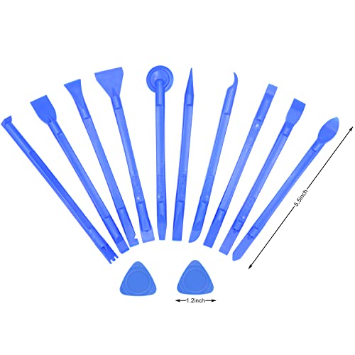 Antistatic Spudger Plastic Opening Pry Tool Set,Electronics Opening Pry Tool Repair Kit,Prying and Opening Tool for Laptop Tablet iPhone ipad Cell Phone LCD Screen - color: 12PCS