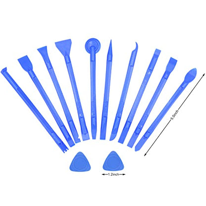 Antistatic Spudger Plastic Opening Pry Tool Set,Electronics Opening Pry Tool Repair Kit,Prying and Opening Tool for Laptop Tablet iPhone ipad Cell Phone LCD Screen - color: 12PCS