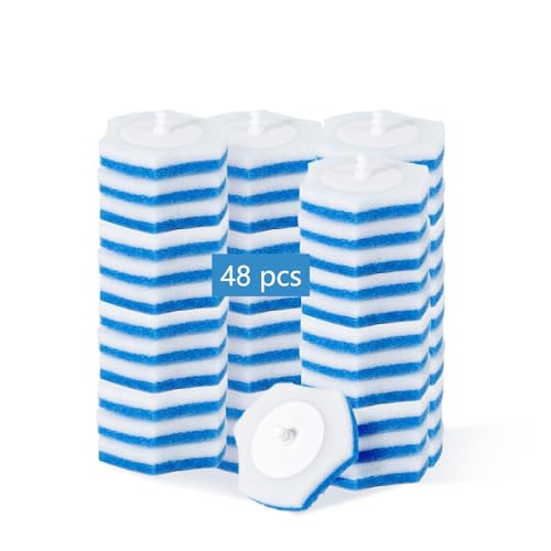 Disposable Toilet Brush Refills,48 Pcs,Disposable Toilet Cleaner,Toilet Bowl Cleaner,Not Compatible with Other Brands - size: 48 Refills