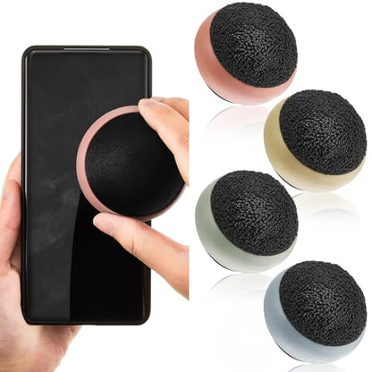 Suclain 4 Pack Touch Screen Cleaner Balls Phone Cleaning Ball Microfiber Touch Car Screen Glass Cleaner for Easter Computer Laptop Phone Monitor - color: Green, Blue, Warm Red, Yellow
