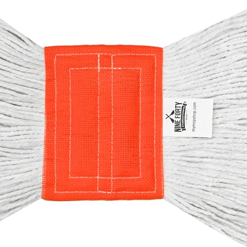 Nine Forty 2-Pack Industrial and Commercial-Grade Looped End Wet Mop Head Refill - Heavy Duty 20 Inch 4-Ply Premium Synthetic Yarn - for Optimal Absorption and Durability - White (2 Pack, Large) - color: White (Pack of 2)