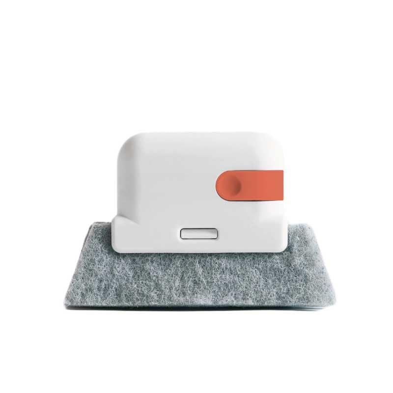 Window Sill Sliding Door Track Gap Cleaning Brush Handheld Cleaning Tool (Orange) - color: Orange