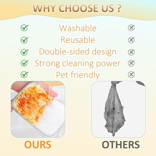 2026 New Powerful Cleaning Non Scratch Wire Dishcloth Rag for Wet and Dry, Double-Sided Steel Wire Scrubbing Cleaning Cloth for Kitchen Cookware, Sinks, Dishes. (10 Pcs) - color: 10 Pcs