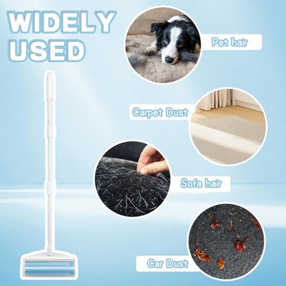 8 Inches Reusable Lint Rollers,Retractable Sticky Lint Roller,Portable Lint Roller,Lint Rollers for Pet Hair Extra Sticky,Washable Lints Rollers Suitable for Cleaning Sofa,Floor,Blanket