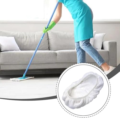 Mop Covers, Reusable Mop Replacement Pads - Washable Microfiber Refills for Wet & Dry Use, 15x8 Inch Universal Flat Mops Covers, High Absorbent Cotton Terry Cloth Floor Cleaner Pads for Hardwood,Tile