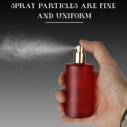 2pcs 50ml Glass Spray Bottle for Perfume,Refillable Travel Perfume Atomizer Bottles,Red Portable Cologne Atomizer Empty Bottle. (Red*2) - color: Red*2