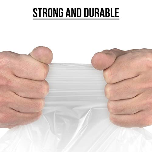 Ultrasac 55-60 Gallon 6.0 MIL Clear Heavy Duty Trash Bags - 39" x 58" - Pack of 15 - For Contractor, Construction, & Industrial,UL-39586CL