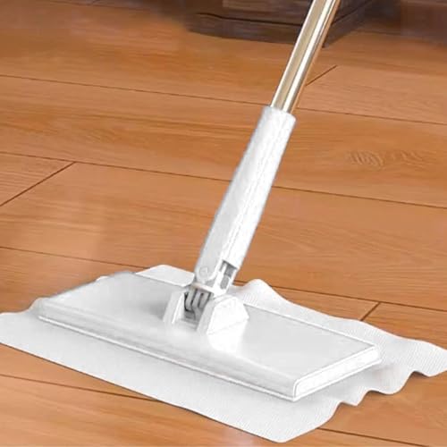 Zero S nap Grip Mini Mops, Retractable Ga p Dust Cleaner Flat Mops with 360° Rotating Head & Sweeping Cloths for Gaps & Multi- for Kitchen Bathroom Car Floor Home - color: White-l
