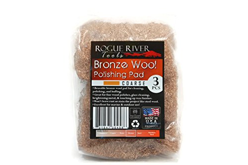 Rogue River Tools Bronze Wool Pads (3pc) - Coarse - style: Coarse