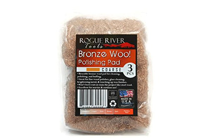 Rogue River Tools Bronze Wool Pads (3pc) - Coarse - style: Coarse