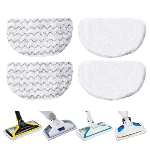 4 Pack Steam Mop Replacement Pads, Compatible with Bissell Powerfresh Steam Mop 1940 1806 1440 1544 Series, Model 19402 19404 19408 2685A 2075A 1940A 1940Q 1940T 1940W, Mop Pads Refills - size: 4 Pack