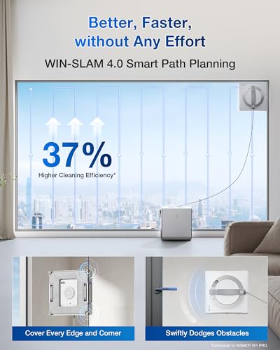 ECOVACS WINBOT W2 PRO Omni Portable Window Cleaning Robot with Multi-Functional Station, Charging While Working, Intelligent Cleaning with Triple Nozzle Water Sprayer, 12-Level Protection - color: White1