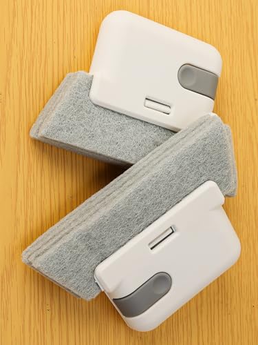 Window Sill Sliding Door Track Gap Cleaning Brush Handheld Cleaning Tool (Grey) - color: Gray