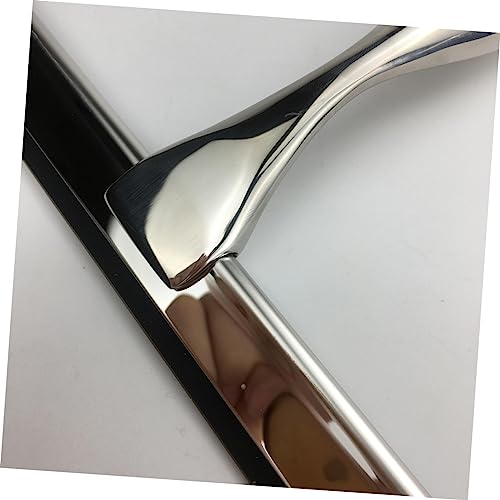 Stainless Steel Window Squeegee 12-Inch Glass Cleaning Tool Ergonomic Handle for Shower Bathroom and Home Use