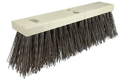 Weiler 42173 18" Block Size, Brown Polypropylene Fill, Street Broom, Natural, Made in the USA - size: 18", style: Brown Polypropylene