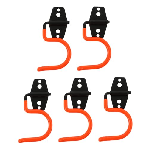 Gatuida 5pcs Heavy Duty Metal Wall Mounted Hooks Mop Broom Holder Hangers for Garage Warehouse Tool Organization