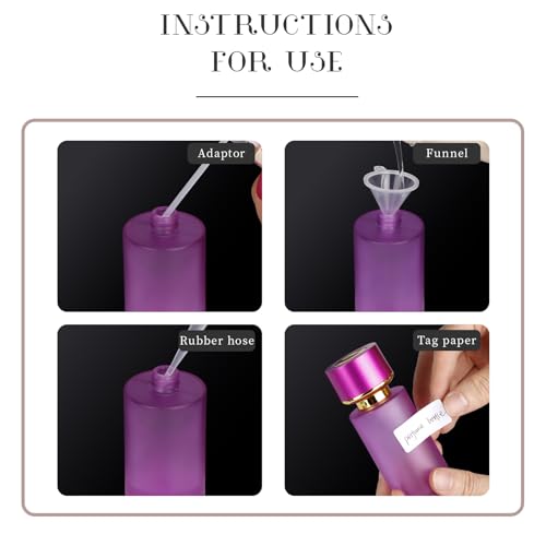 2pcs 50ml Glass Spray Bottle for Perfume,Refillable Travel Perfume Atomizer Bottles,Purple Portable Cologne Atomizer Empty Bottle.(Purple*2) - color: Purple*2