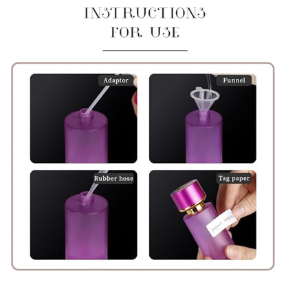 2pcs 50ml Glass Spray Bottle for Perfume,Refillable Travel Perfume Atomizer Bottles,Purple Portable Cologne Atomizer Empty Bottle.(Purple*2) - color: Purple*2