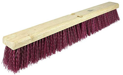 Weiler 42025 18" Garage Brush, Maroon Synthetic Fill - size: 18" Brush, style: Maroon Polypropylene