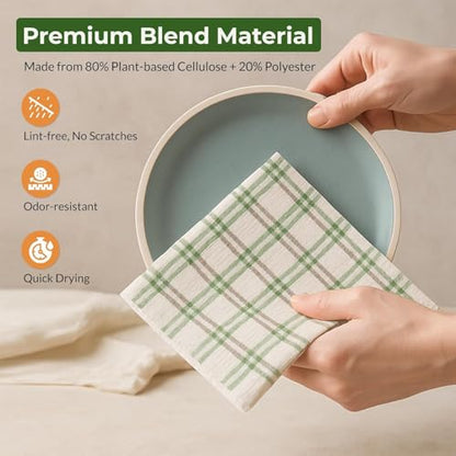 Swedish Dishcloths, 8-Pack Plant-Based Cellulose, 6.7x7.5 Inch, Super Absorbent, Rust, Green, Burgundy, Machine Washable - color: 8 Pk Rust, Green, Burgundy