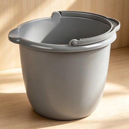 10 Qt. Spout Pail Classic Titanium, Durable Plastic Utility Bucket with Comfort Grip Handle, Easy Pour Spout, Large Mop Opening, Portable Cleaning Pail for Home Garage Basement Bathroom