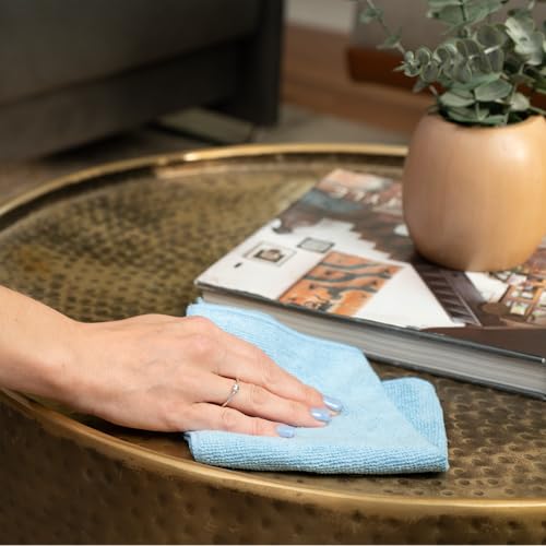 S&T INC. 750 Pack Microfiber Cleaning Cloth, Bulk Towels for Home, Reusable Microfiber Towels for Cars, Cleaning Rags, Light Blue, 11.5 Inches x 11.5 Inches, 150 Count - size: 750 Pack
