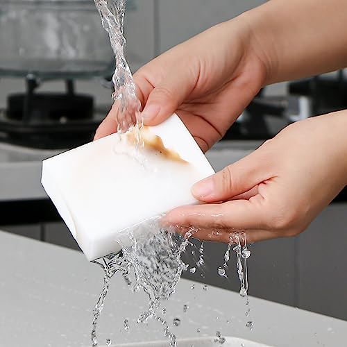 Magic Sponges Eraser,10 Pack Melamine Sponge in Bulk,2X Density,Long Lasting,Cleaning Sponge for Kitchen, Bathroom,Bathtub, Sink,Furniture, Wall Cleaner (White, 3.93x2.76x0.98in) - color: White, size: 3.93x2.76x0.98in
