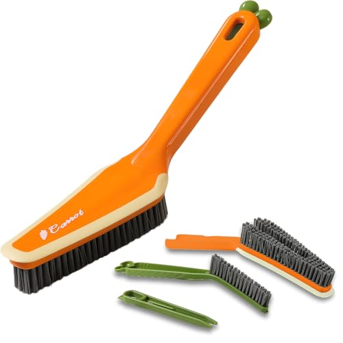 3-in-1 Detachable Crevice Cleaning Brush for Sinks, Faucets & Tile Grout, Multifunctional Narrow Gap Cleaner for Kitchen & Bathroom Dead Corners, Modern Aesthetic Detail Scrub Tool (Orange) - color: Orange