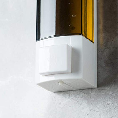Soap Dispensers 250ml ABS Plastic Drill Free with Adhesive or Wall Mount with Screws Liquid Hand Shower Dispenser for Bathroom or Kitchen - size: 1-Chamber
