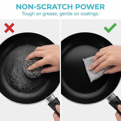 Fliwos Multipurpose Wire Dishwashing Rags, Non-Scratch Metal Wire Dishcloth, Reusable Cleaning Cloth, Thickened Metal Scrubbing Pads Kitchen Towels for Sinks, Dishes, Pots, Pans (5 Pcs) - color: 5 Pcs