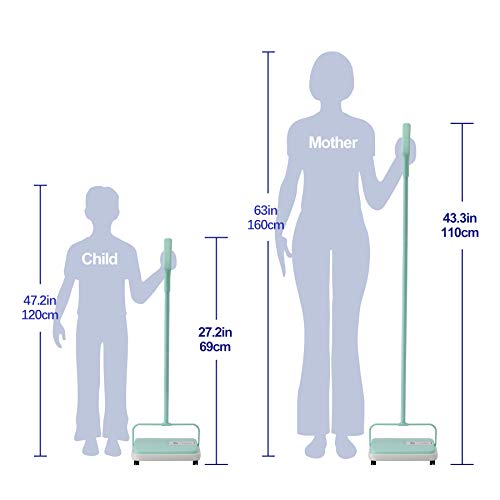 Eyliden Carpet Sweeper, Mini Size Lightweight Hand Push - No Noise, Non-Electric, Easy Manual Sweeping Only for Carpet Cleaning (Mint) - color: Mint